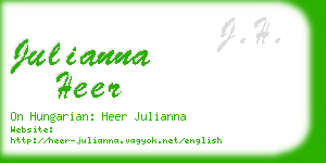 julianna heer business card